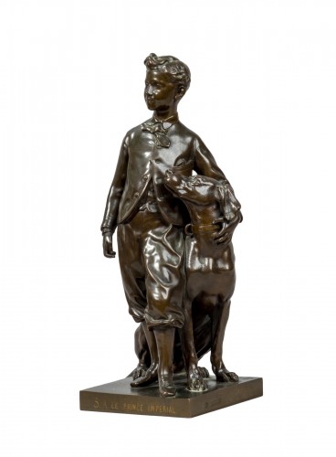 CARPEAUX Jean Baptiste (1827-1875), The Crown Prince and his dog N