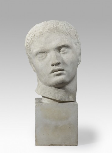 Sculpture  - JANNIOT Alfred-Auguste (1889-1969) - Head of Apollo
