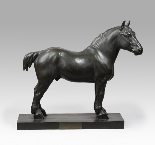 Nathalie de GOLEJEVSKI (20th) - Draft horse - Sculpture Style Art Déco