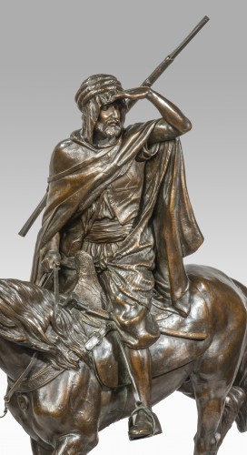 Sculpture  - Isidore BONHEUR (1827-1901) Arab warrior on horseback