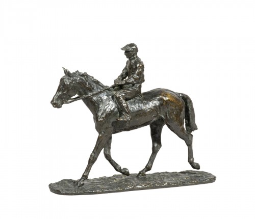 PARIS René (1881-1970 Français) Jockey à cheval avant la course