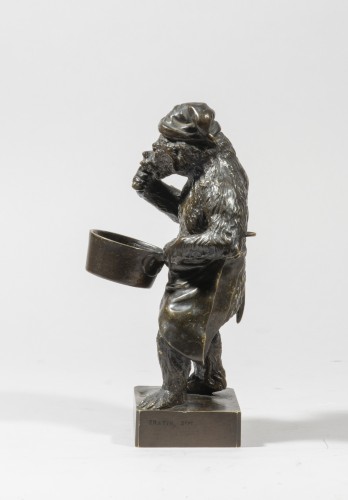 Sculpture Sculpture en Bronze - FRATIN Christophe (1801-1864), Ours en « Carême »