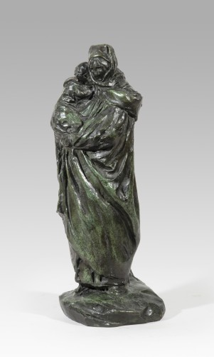 DALOU Aimé-Jules (1838-1902), Boulonnaise portant son enfant - Sculpture Style Napoléon III