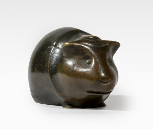 SANDOZ Edouard-Marcel (1881-1971) Cochon d’Inde - Sculpture Style Art Déco