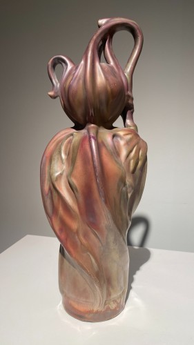 Ernest Bussière, Vase "Receptacle" - Céramique Art Nouveau - Art nouveau
