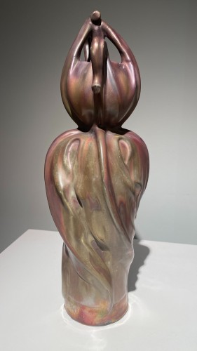 Art nouveau - Ernest Bussière (1863-1913) Vase "Receptacle" - Céramique Art Nouveau