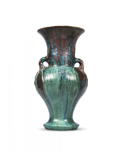 Dalpayrat (1844-1910) - Grand vase en céramique à anses végétales Art Nouveau