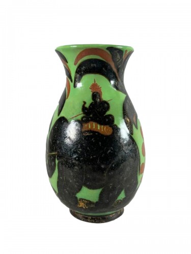 Doris alias Buthaud, Elephant ceramic vase Art Deco