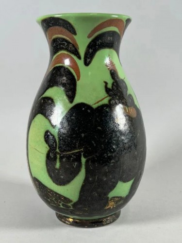 20th century - Doris alias Buthaud, Elephant ceramic vase Art Deco