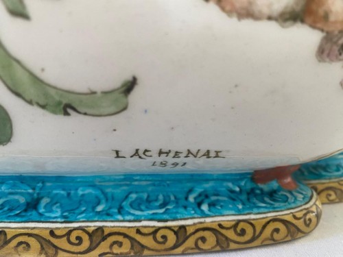 Antiquités - Edmond Lachenal (1855-1948), Jardinière et vases en céramique Art nouveau