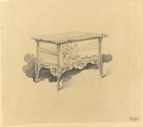 Émile Gallé, Chest Of Drawers &quot;la Berce Des Prés,&quot; Unique Art Nouveau Piec - Furniture Style Art nouveau