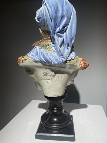 Paire de bustes en céramique de la Manufacture de Choisy-le-Roy - Galerie Origines