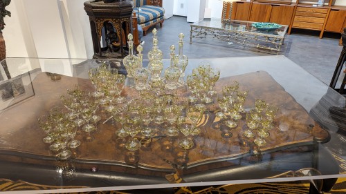 E. Lachenal &amp; Daum Nancy, &quot;Mistletoe&quot; service including 65 pieces - Glass & Crystal Style Art nouveau