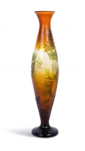 Emile Gallé, large Vase With Umbels - 
