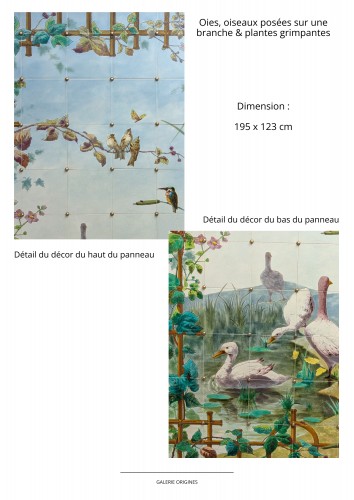  - Creil Montereau, Set of 8 ceramic panels