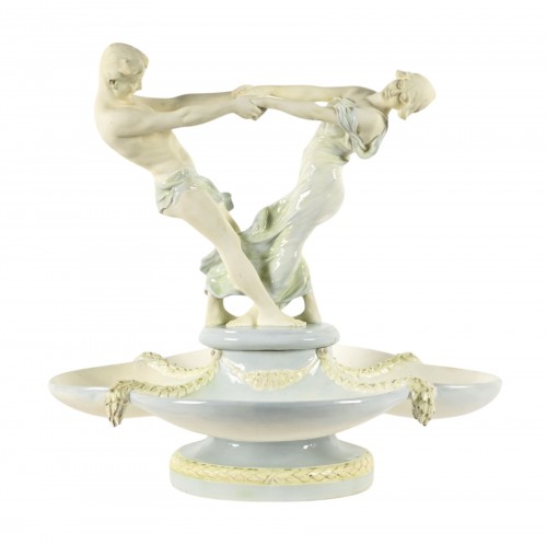 Goldscheider, centre de table en porcelaine années 30