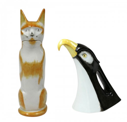 Édouard-Marcel SANDOZ & Théodore Haviland LIMOGES, 2 Enamelled porcelain