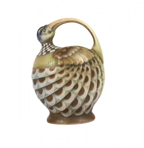 Amphora – Stylized bird vase with zoomorphic handle, Austria, early 20th century