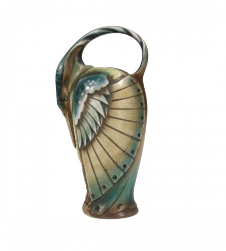 Amphora – Stylized bird vase with zoomorphic handle, Austria early 20th century