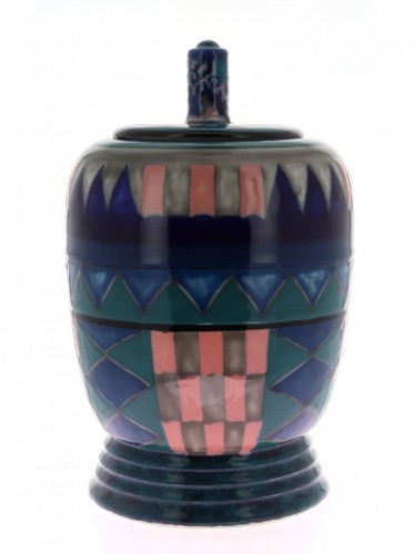 Camille Tharaud & Henri Rapin, Art Deco Lidded Ceramic Vase