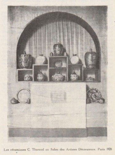 Antiquités - Camille Tharaud & Henri Rapin, Vase à couvercle en céramique Art Deco