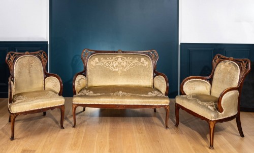 C. Plumet &amp; T. Selmersheim,Art Nouveau Iris Salon Suite - Seating Style Art nouveau