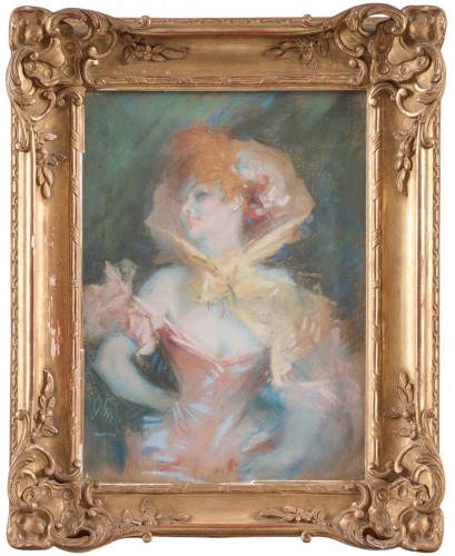 Jules CHÉRET (1836–1932) – Elegant Woman with a Hat