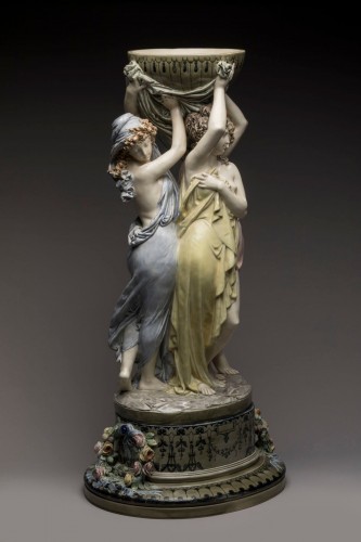 Carrier-Belleuse (1824-1887) Les Trois Grâces, Manufacture de Choisy-le-Roi circa 1880 - Galerie Origines
