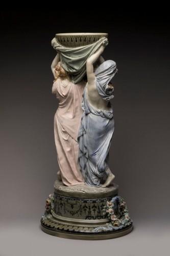Carrier-Belleuse (1824-1887) Les Trois Grâces, Manufacture de Choisy-le-Roi circa 1880 - Art nouveau