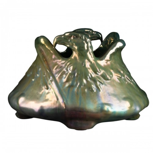Delphin Massier, Vase aux aigles, Céramique Vallauris