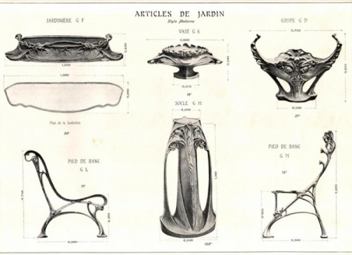 Hector Guimard  (1867-1942), Art Nouveau Saint Dizier Planter - Architectural & Garden Style Art nouveau