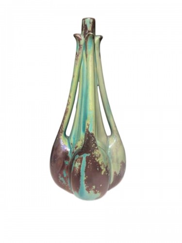 Ernest Bussière (1863-1913), Art nouveau Fennel Vase