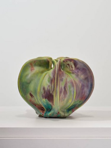 Ernest Bussière (1863-1913), Art nouveau Perianthe vase - Porcelain & Faience Style Art nouveau