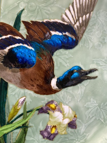 E. Difflloth &amp; Boch Frères La Louvière, Large Ceramic Platter - 