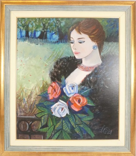 Charles Levier, Femme aux fleurs, Charles Levier (1920–2003)