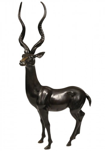 Antilope Koudou, grand bronze animalier
