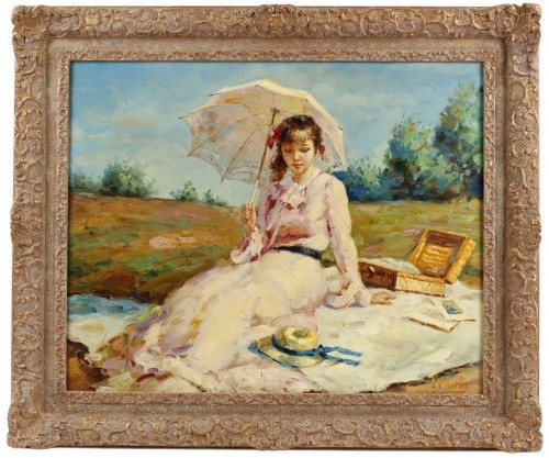 Louis Pascin (1885-1930), Young Woman With A Parasol