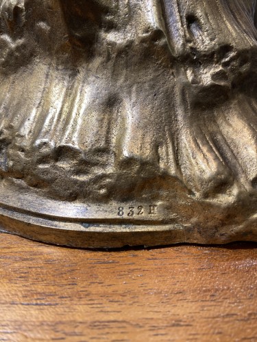 Raoul Larche (1860–1912), Art Nouveau Gold Plated Bronze Les Blés Lamp - Art nouveau