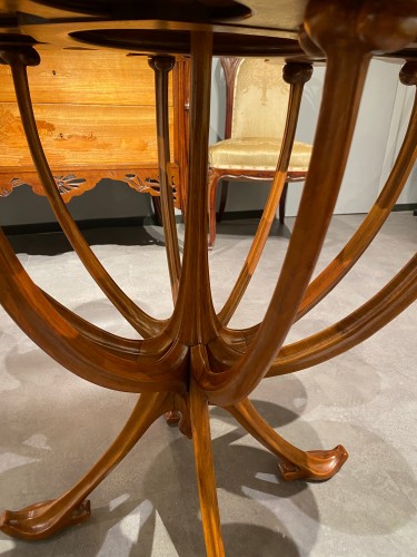 Pierre Selmersheim (1869-1941), Art Nouveau Mahogany Tea Table - Furniture Style Art nouveau
