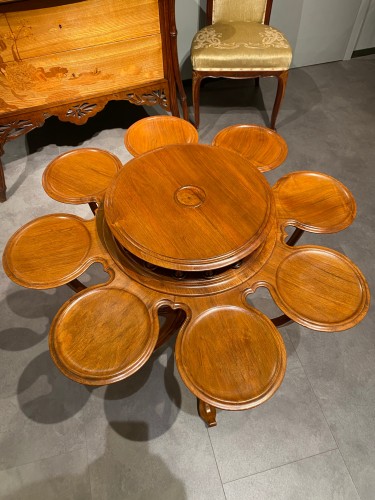 Pierre Selmersheim (1869-1941), Art Nouveau Mahogany Tea Table - 
