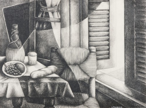 Georges BAUQUIER (1910-1997), interior With Charlotte Perriand Chair