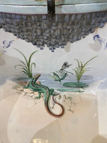 Louis XV - Polychrome Faience Fountain, Marseille 18th Century
