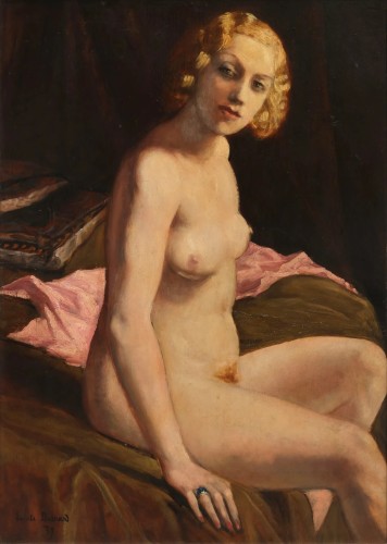 Emile Bernard (1868-1941) -  Nu assis,1937