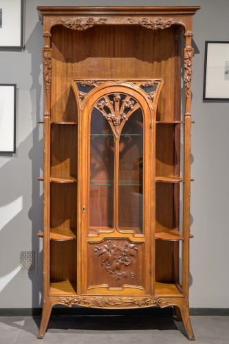 Louis Majorelle - Display cabinet in walnut and rosewood Art Nouveau - Furniture Style Art nouveau