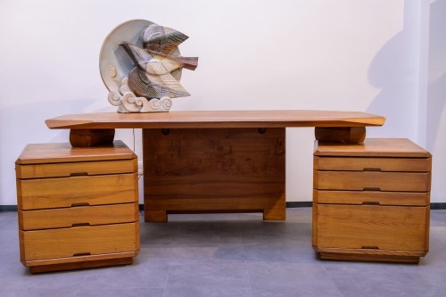 Pierre Chapo (1927-1987) - Bureau B40 - Années 70 - Mobilier Style Années 50-60