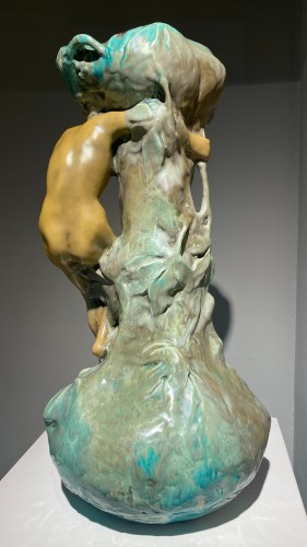 Ernest Bussière (1863-1913) - Vase à long col en céramique Art Nouveau - Galerie Origines