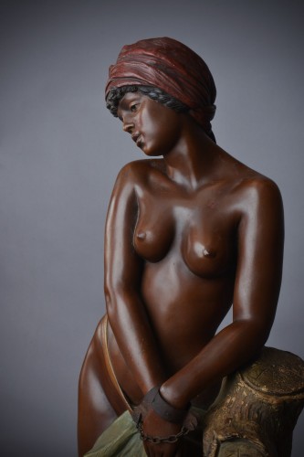 Goldscheider - Chained black Slave in terracotta - Porcelain & Faience Style Art nouveau