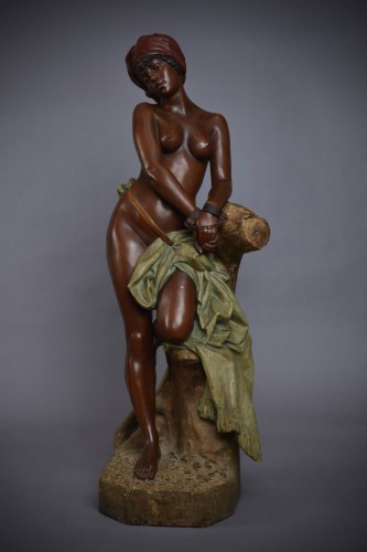 Porcelain & Faience  - Goldscheider - Chained black Slave in terracotta