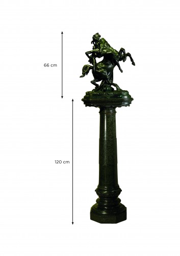 Sculpture  - Carrier-Belleuse (1824-1887) - The abduction of Hippodamia - Bronze