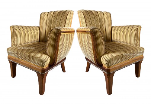 Paul Follot, Pair Of Armchair, Ivory Frieze Art Deco furnitures